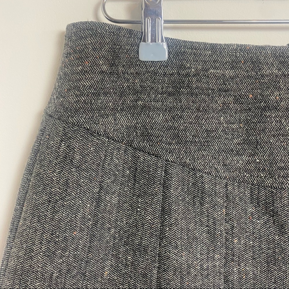 Banana Republic Wool Blend Pleated Skirt Gray Size 4 Academia Classic Preppy - Picture 4 of 9
